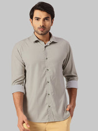 Park Avenue Spread Collar Slim Fit Opaque Casual Shirt