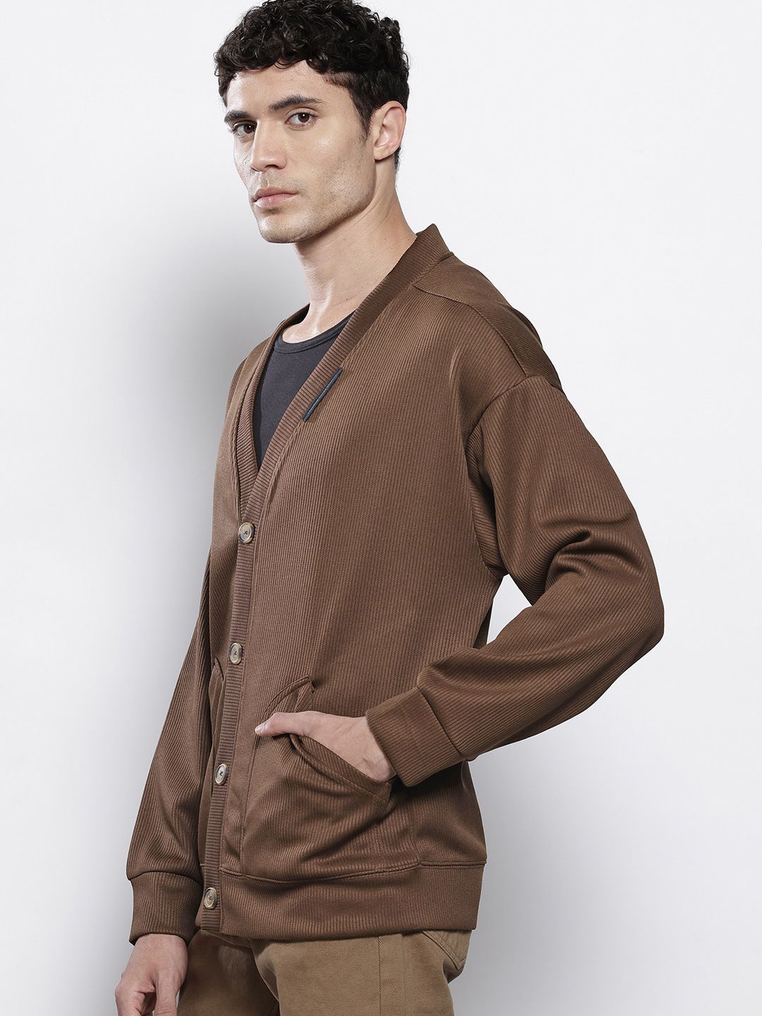 The Indian Garage Co Ribbed Oversized Sweatshirt