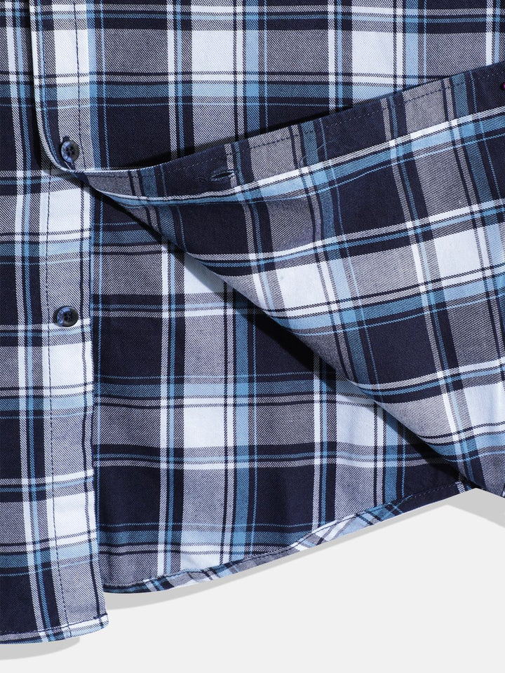 Monte Carlo Boys Tartan Checked Casual Smart Fit Shirt