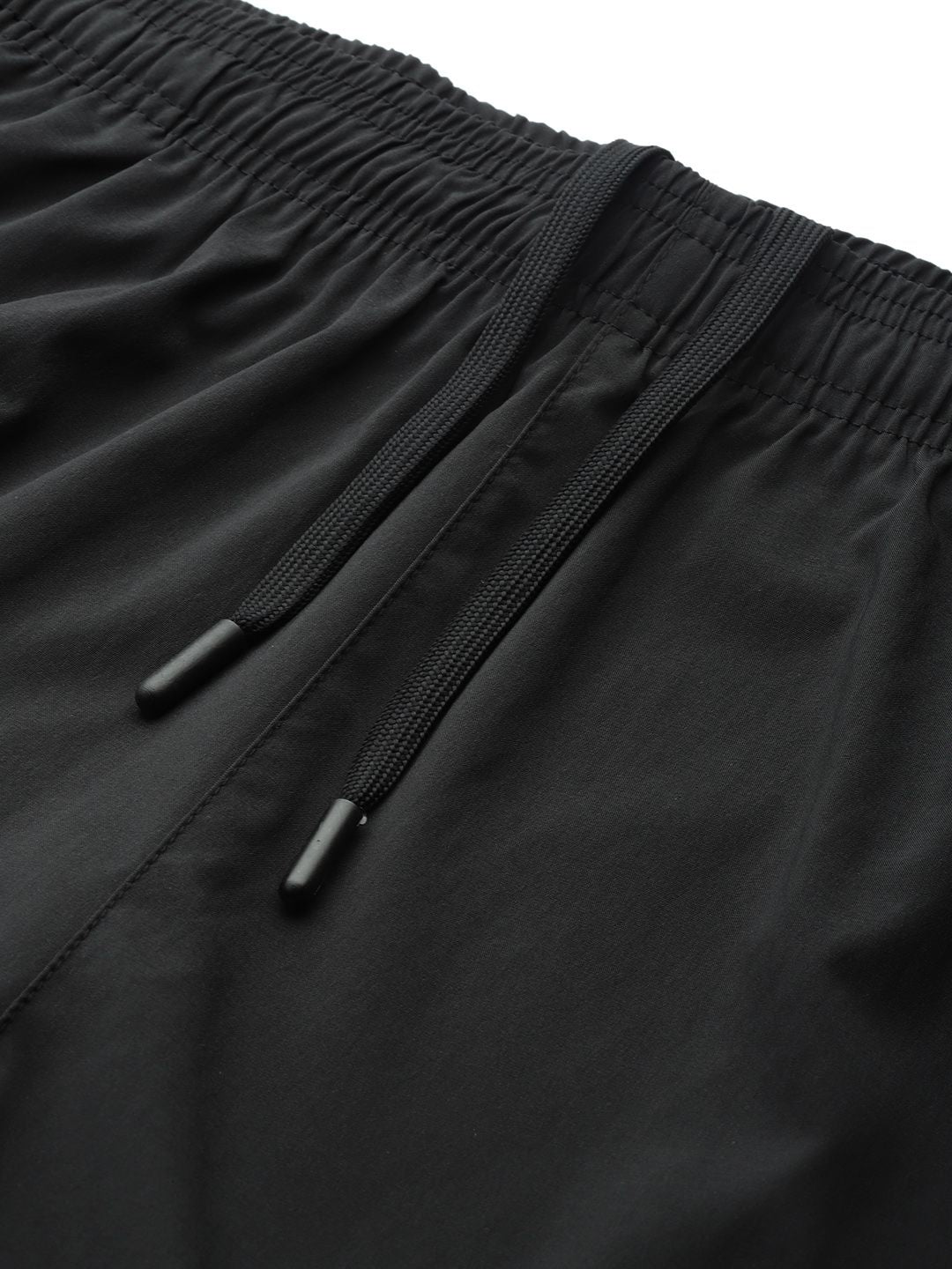 HRX By Hrithik Roshan Training Men Jet Black Rapid-Dry Brand Carrier Shorts