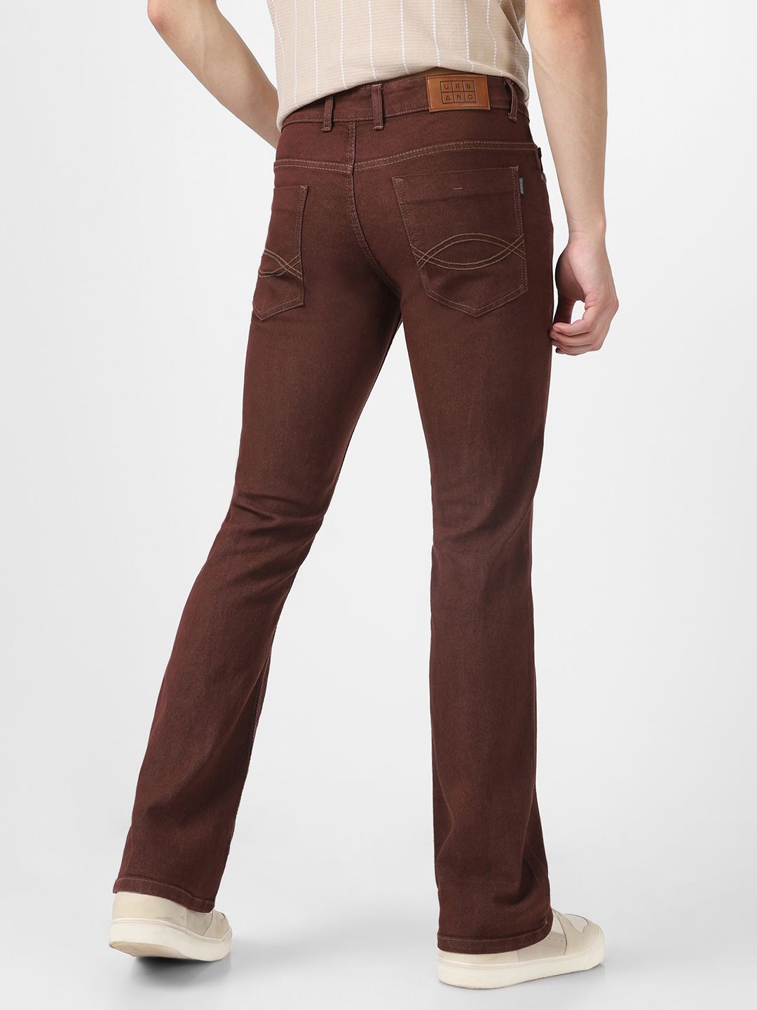 Urbano Fashion Men Mid Rise Light Fade Stretchable Bootcut Jeans