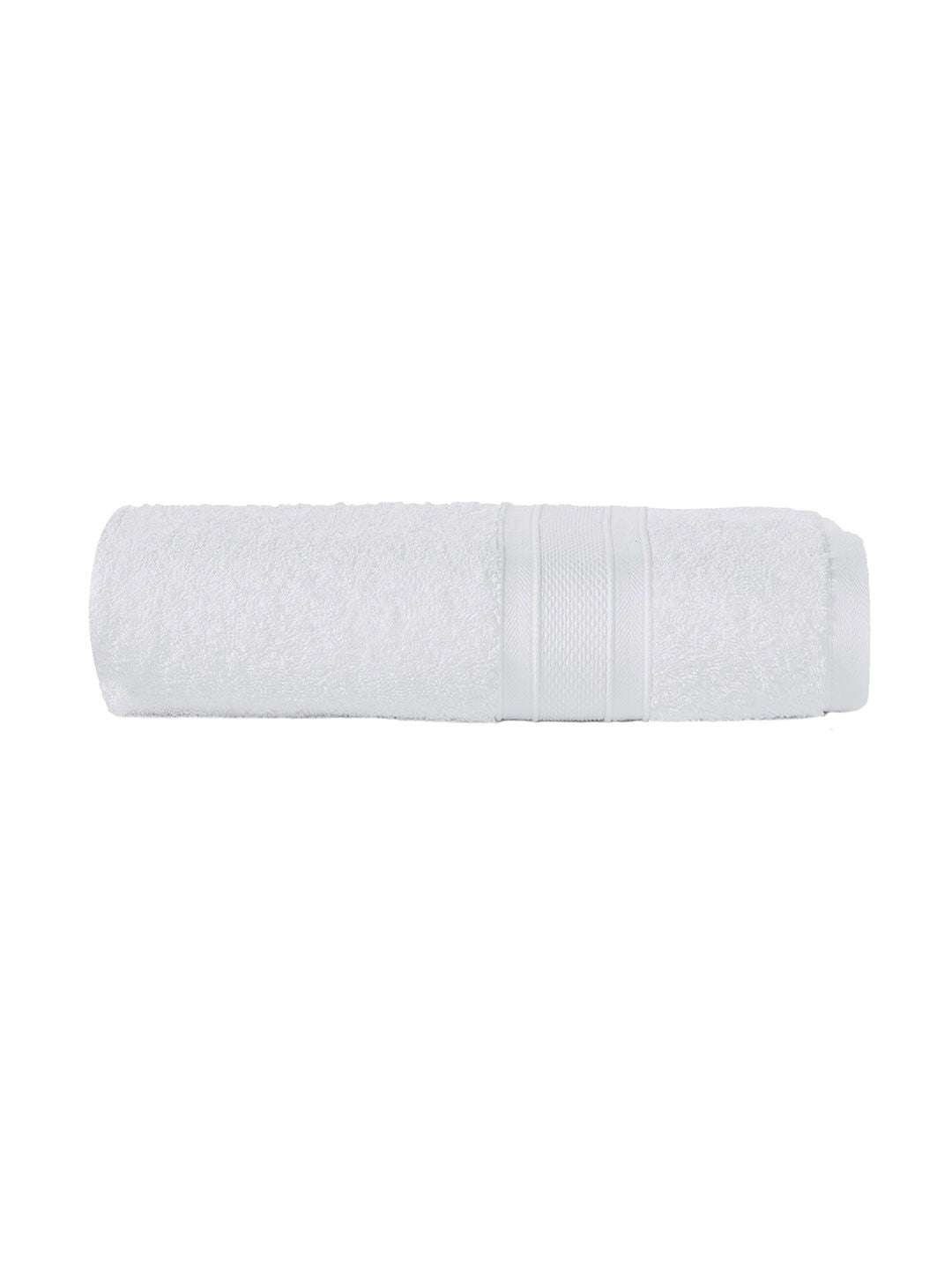 MYTRIDENT White Solid 500 GSM Pure Cotton Soft  Plush Bath Towel