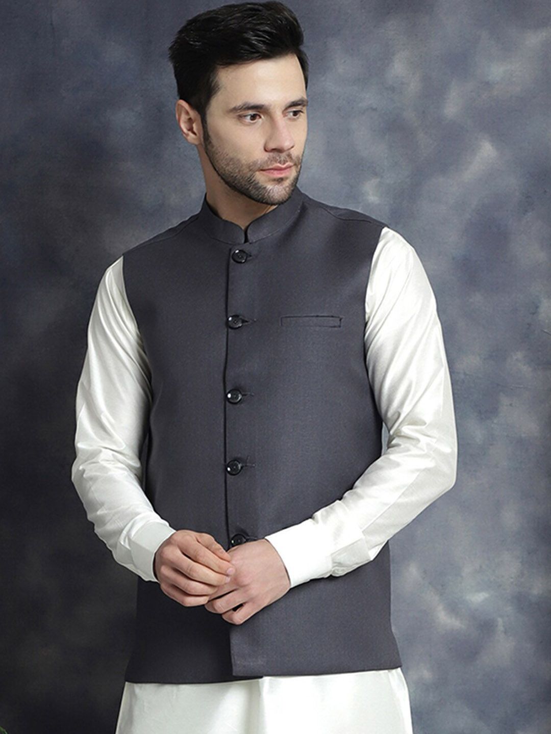 Jompers Mandarin Collar Nehru Jacket