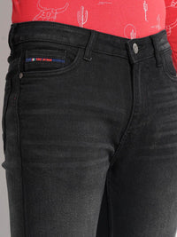 The Indian Garage Co Men Bootcut Clean Look Light Fade Stretchable Jeans