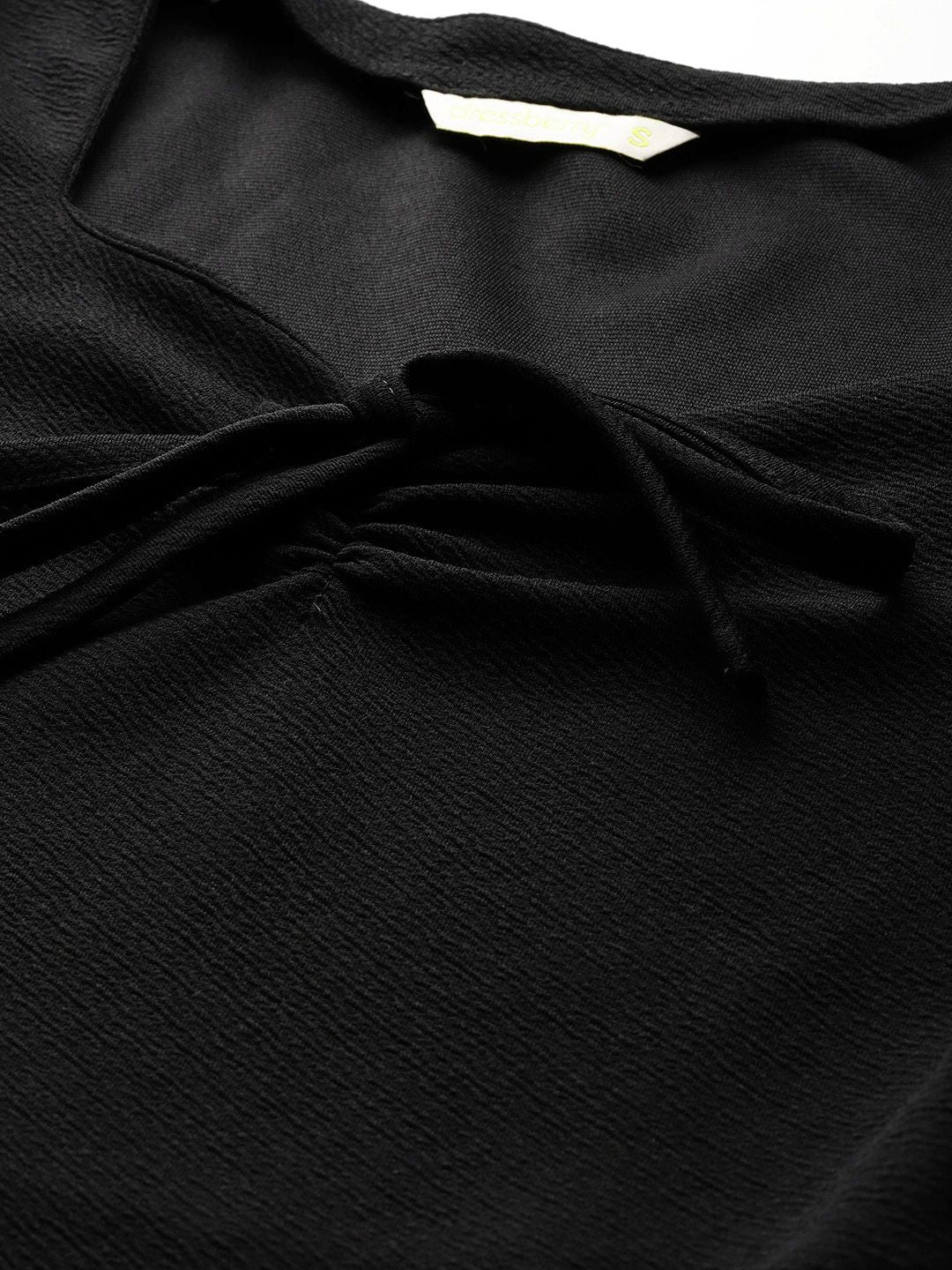DressBerry Puff Sleeve A-Line Midi Dress