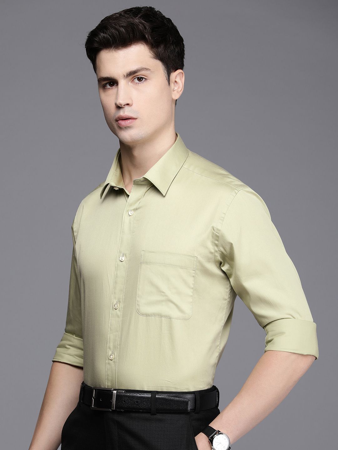 Raymond Pure Cotton Slim Fit Opaque Formal Shirt