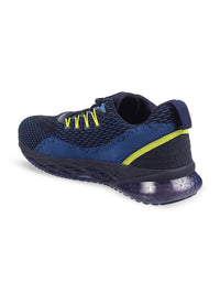Mochi Men Blue Woven Design Sneakers