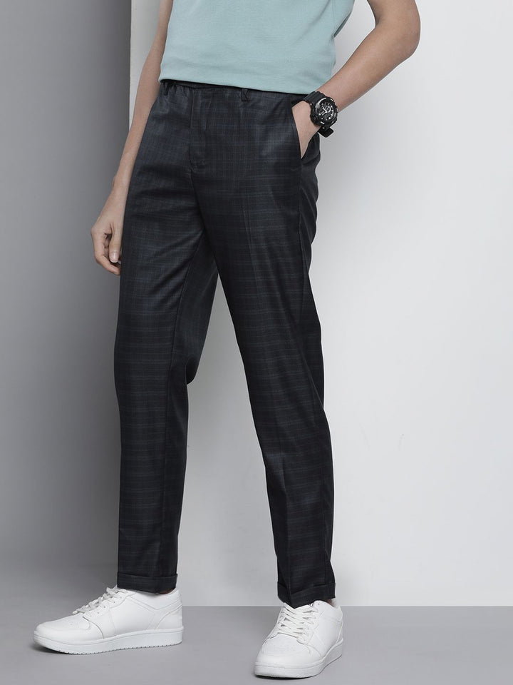 The Indian Garage Co Self Design Regular Fit Chinos Trousers