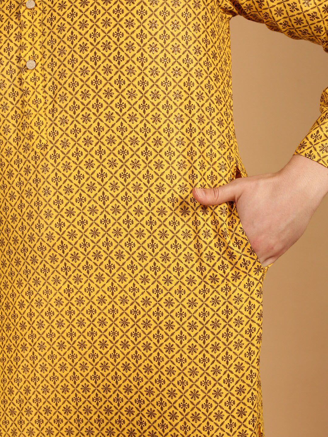 SOJANYA Kurta Kolar Bercetak Motif Etnik