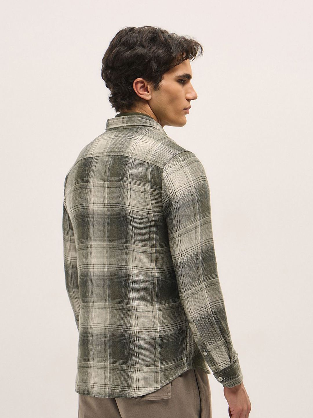 THE BEAR HOUSE Men Slim Fit Opaque Checked Casual Shirt