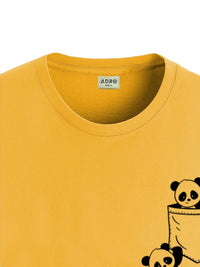 ADRO Men Typography Printed Pockets T-shirt