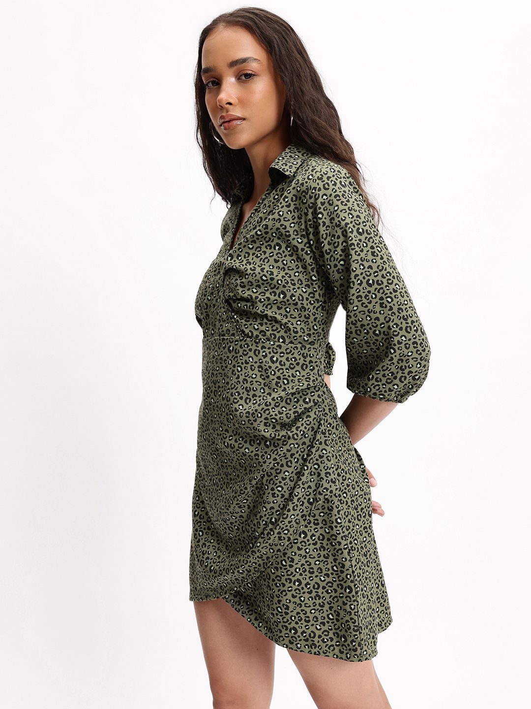 DressBerry Fierce Femme Animal Print Wrap Dress