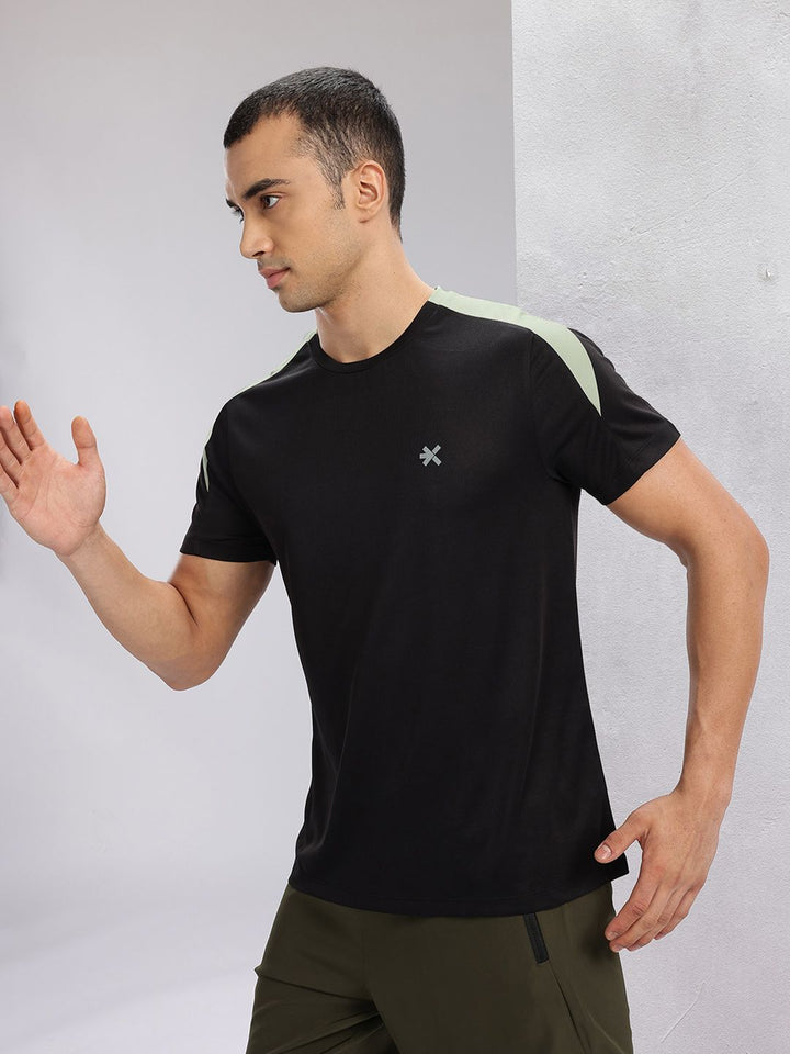 HRX by Hrithik Roshan Colourblocked Detail Rapid-Dry Running T-shirt
