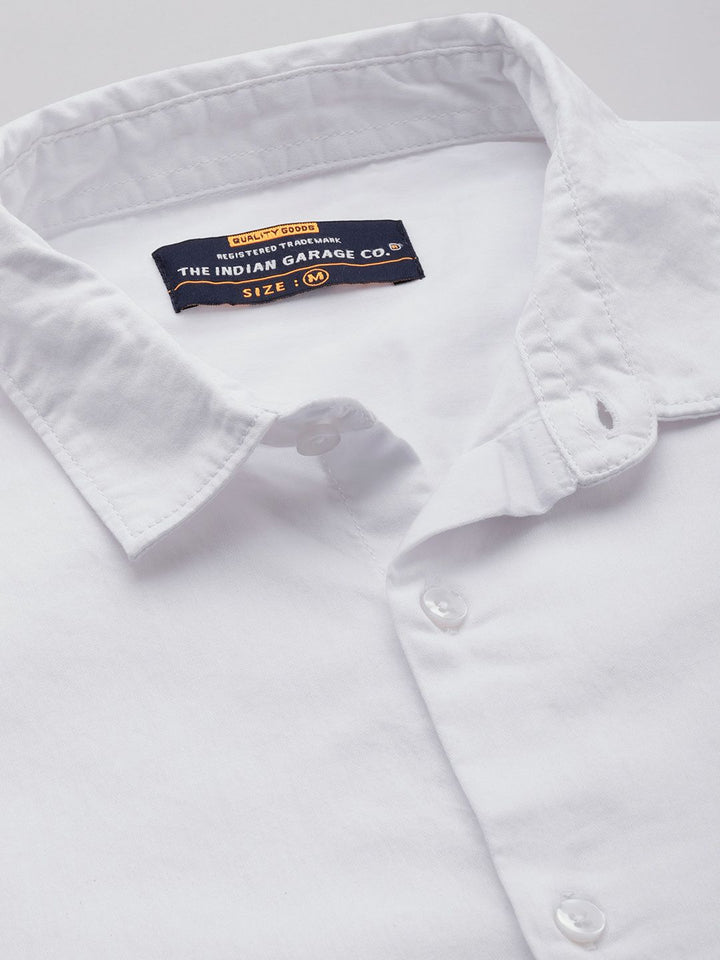 The Indian Garage Co Solid Pure Cotton Shirt