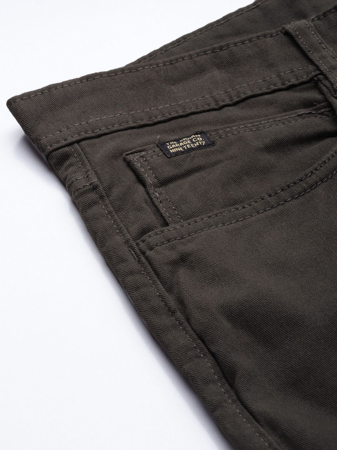 The Indian Garage Co Men Cotton Slim Fit Cargos