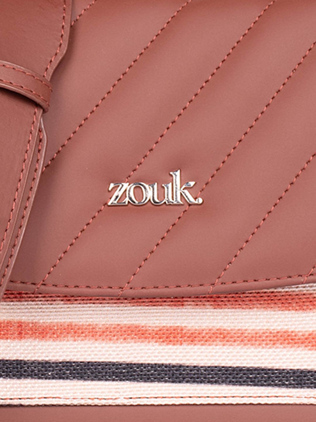ZOUK Women Stripes Structured Basic Sling Bag
