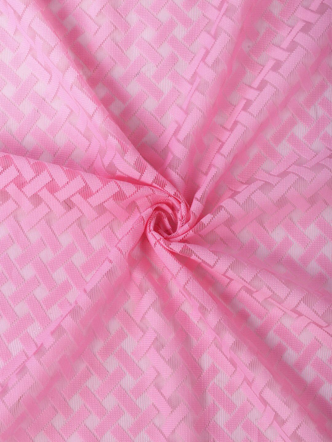 HOSTA HOMES Pink Geometric Long Door Curtain