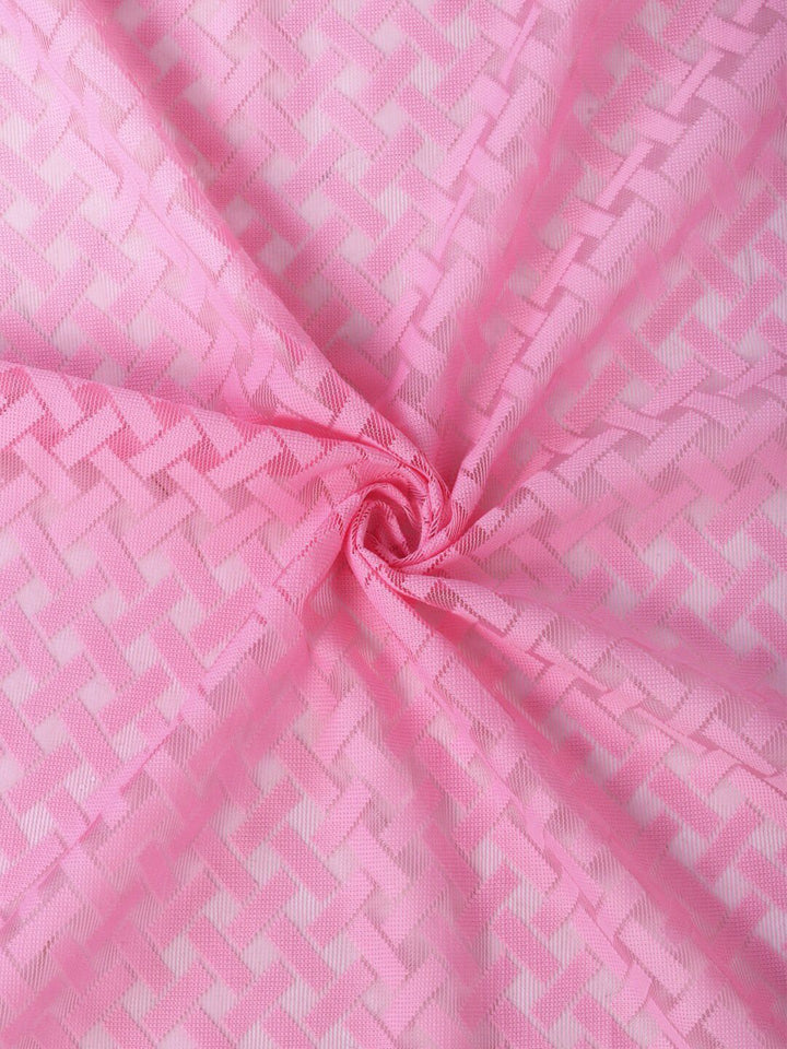 HOSTA HOMES Pink Geometric Long Door Curtain