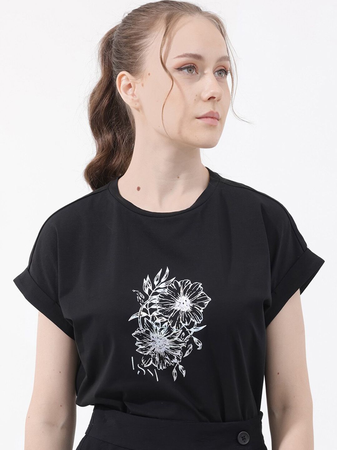 RAREISM Women Printed Extended Sleeves T-shirt
