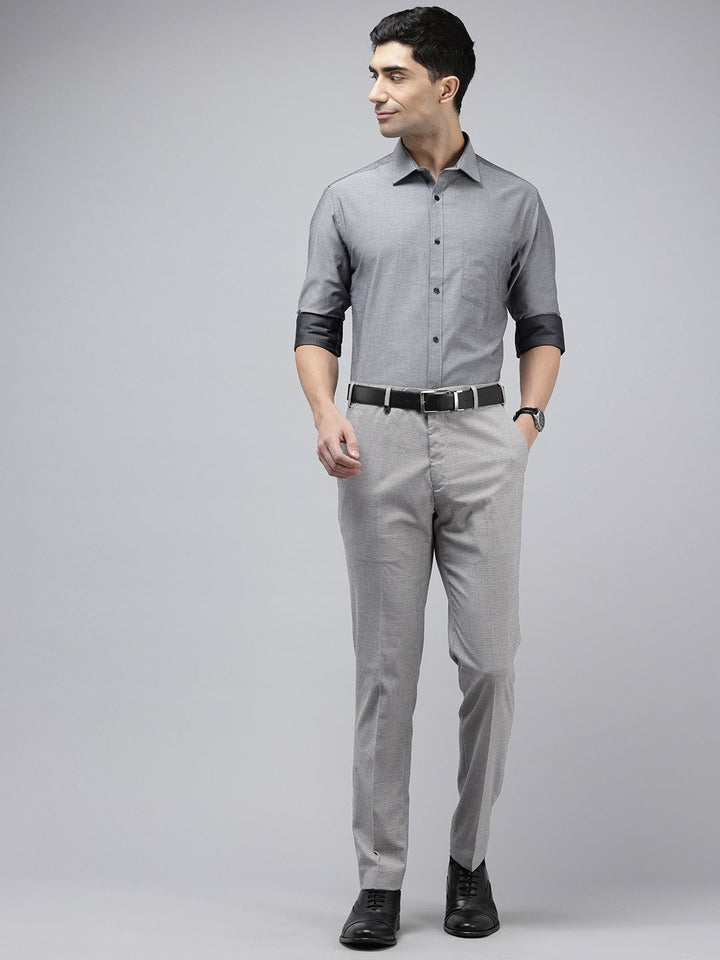 Park Avenue Men Checked Neo Fit Formal Trousers