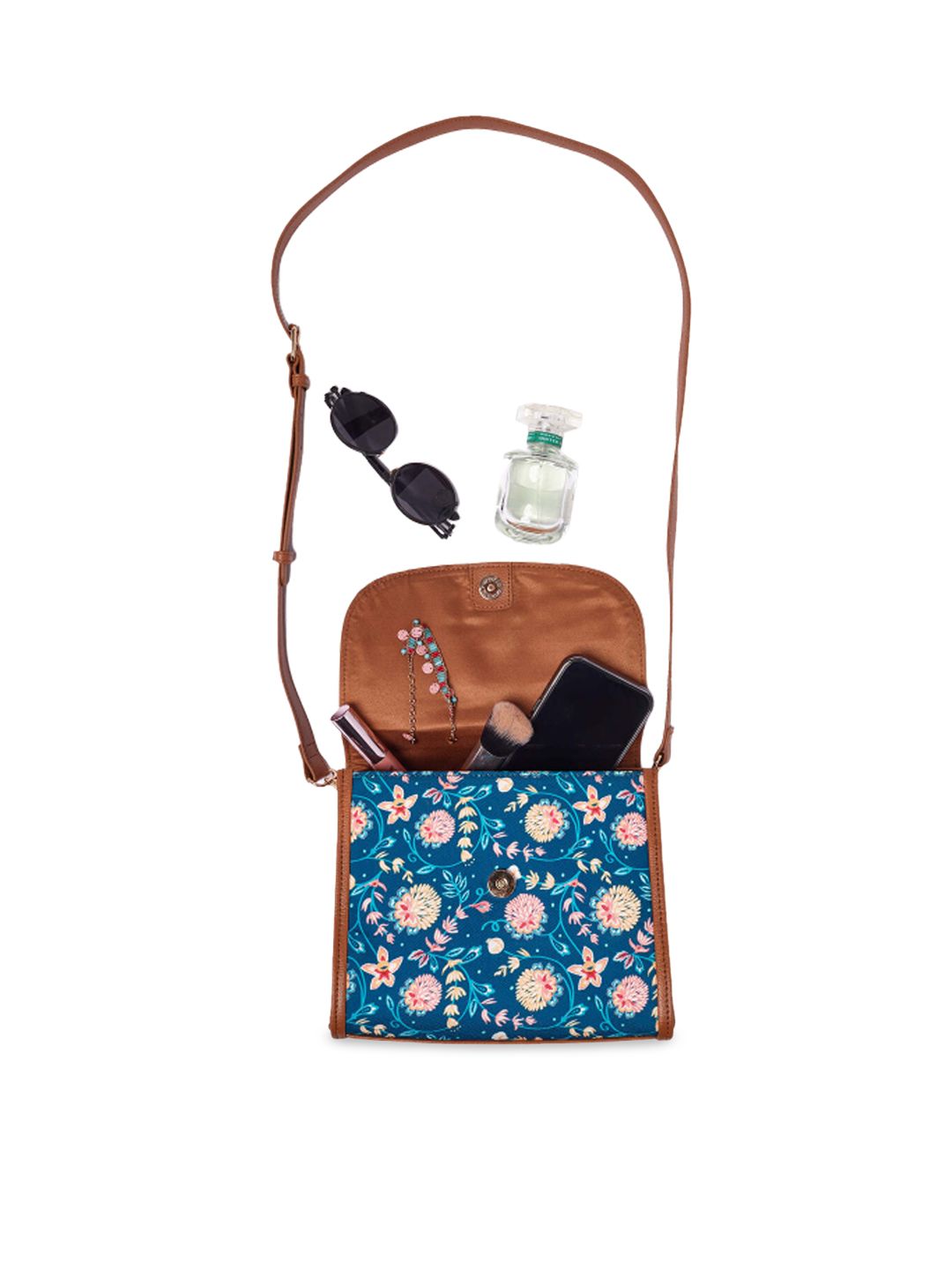 TEAL BY CHUMBAK Floral Printed Sling Bag
