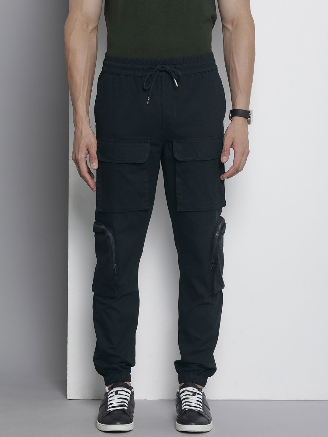 The Indian Garage Co Men Cotton Cargos Trousers