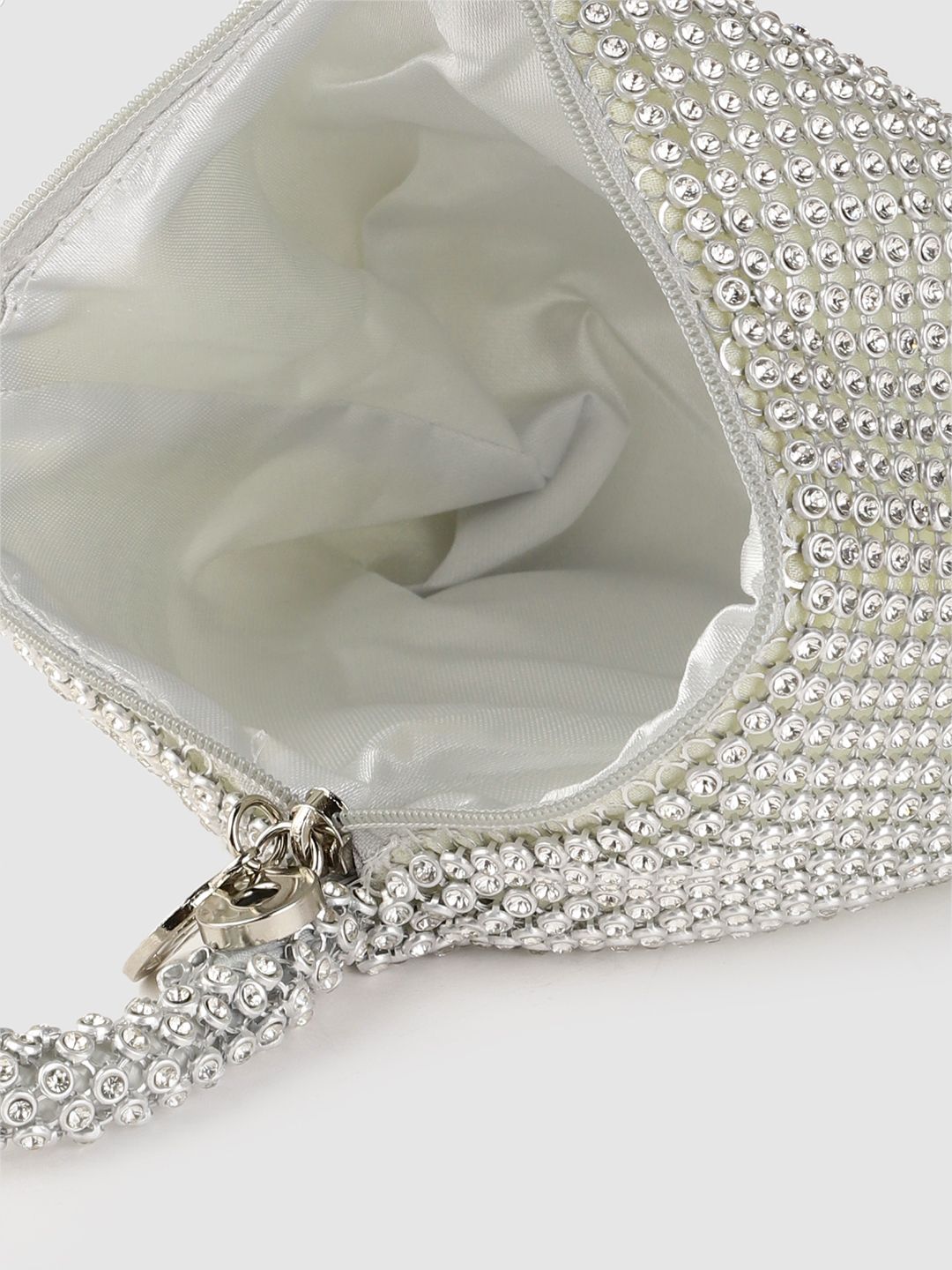 Lino Perros Silver-Toned Embellished Potli Clutch
