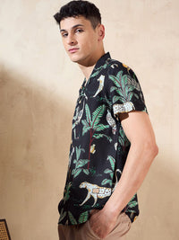 DENNISON Tropical Printed Oversized Casual Shirt