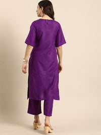 Anouk Women Ethnic Motifs Embroidered Zari Work Kurta & Trousers
