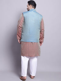 SOJANYA PLUS Woven Design Kurta With Pyjamas & With Nehru Jacket