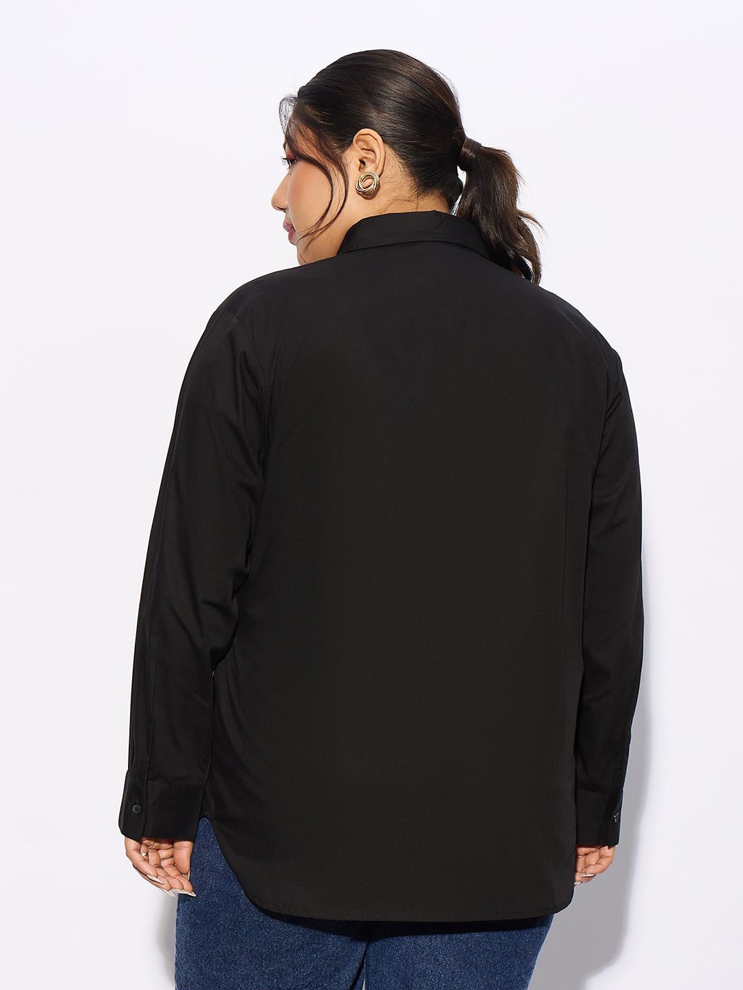 SASSAFRAS Curve Plus Size Pure Cotton Casual Shirt