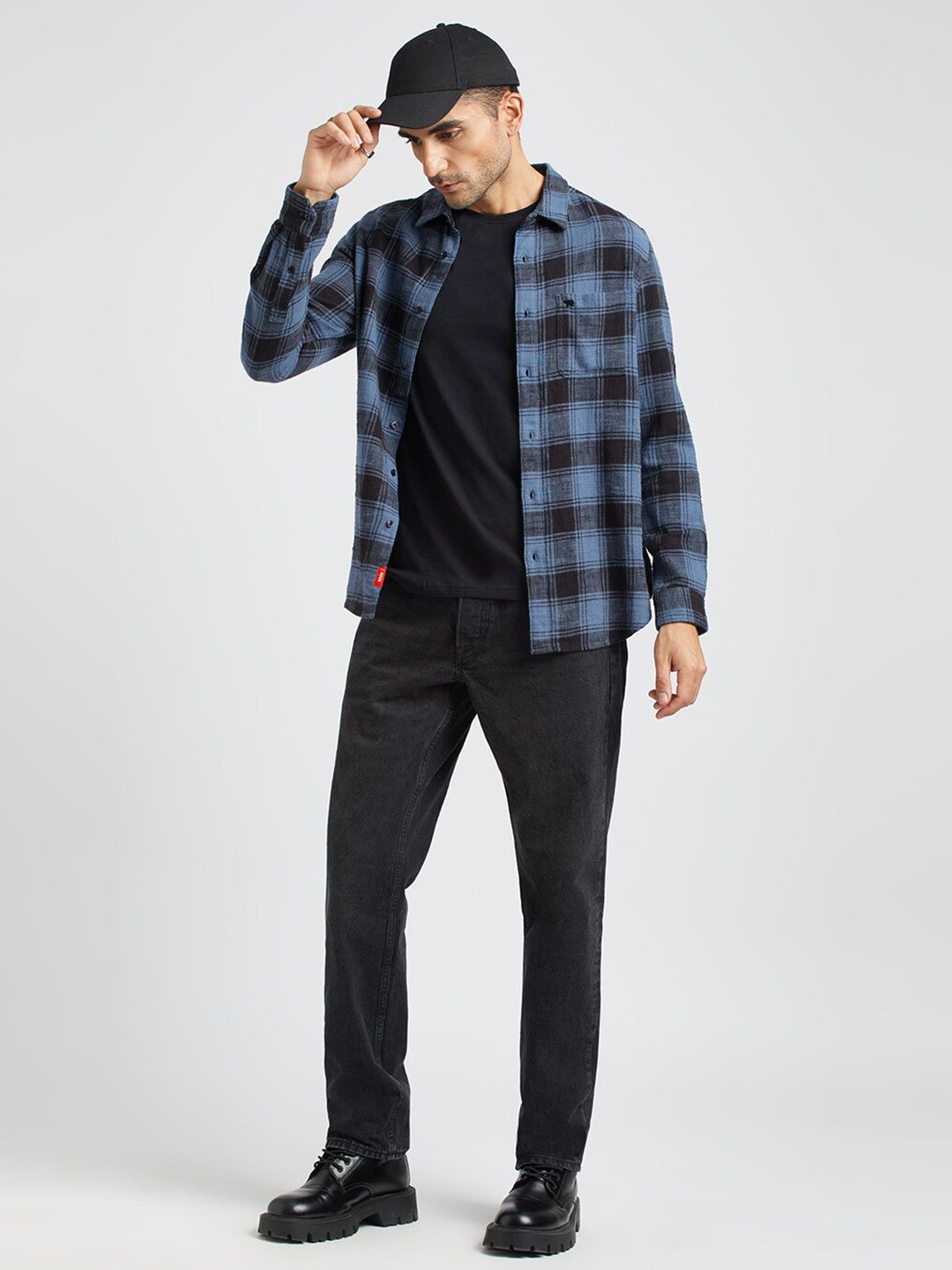 THE BEAR HOUSE Men Checked Slim Fit Comfort Cotton Casual Shirt