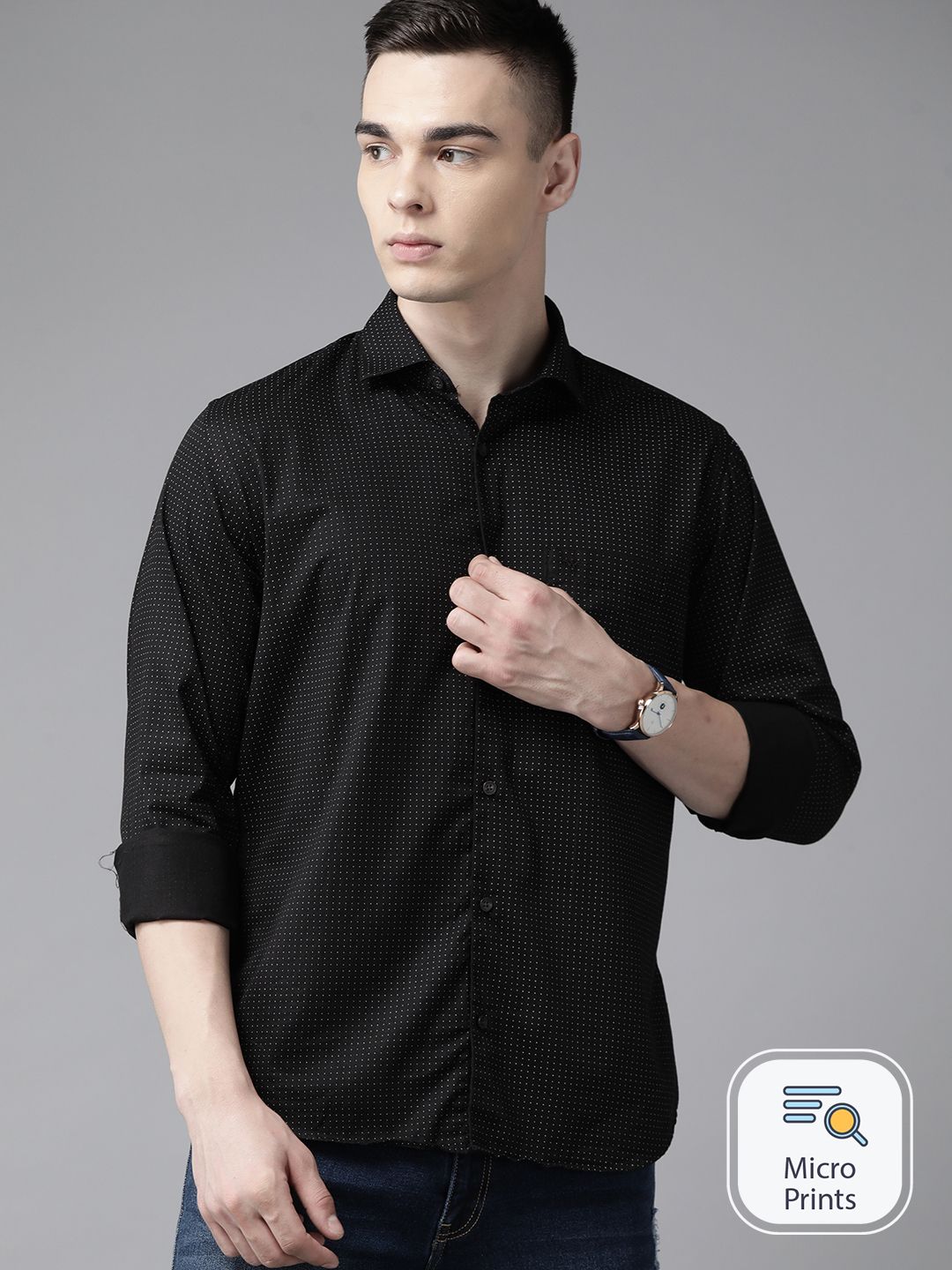 Park Avenue Men Slim Fit Pure Cotton Printed Casual Shirt