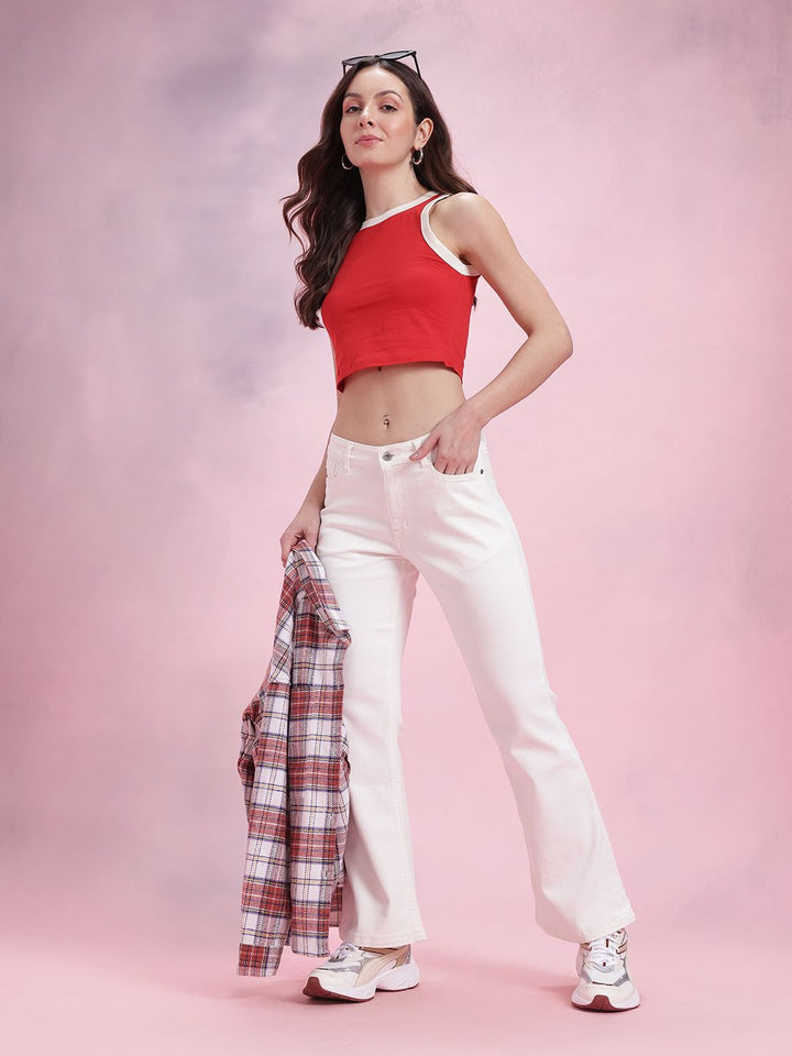 DressBerry Women Flared High-Rise Stretchable Jeans