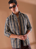 The Indian Garage Co Men Slim Fit Tartan Checks Opaque Checked Casual Shirt