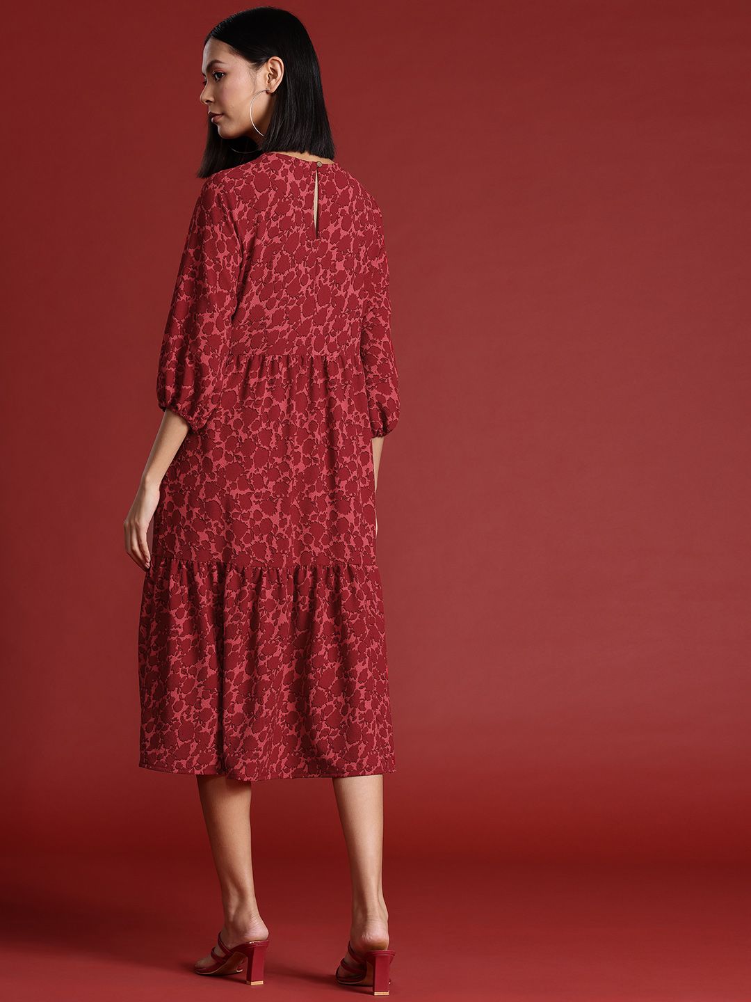 all about you Floral Print A-Line Midi Dress
