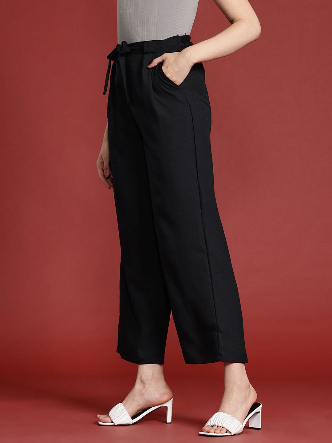 all about you Women High-Rise Pleated Trousers