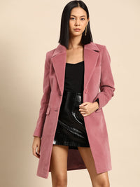 all about you Longline Velvet Overcoat
