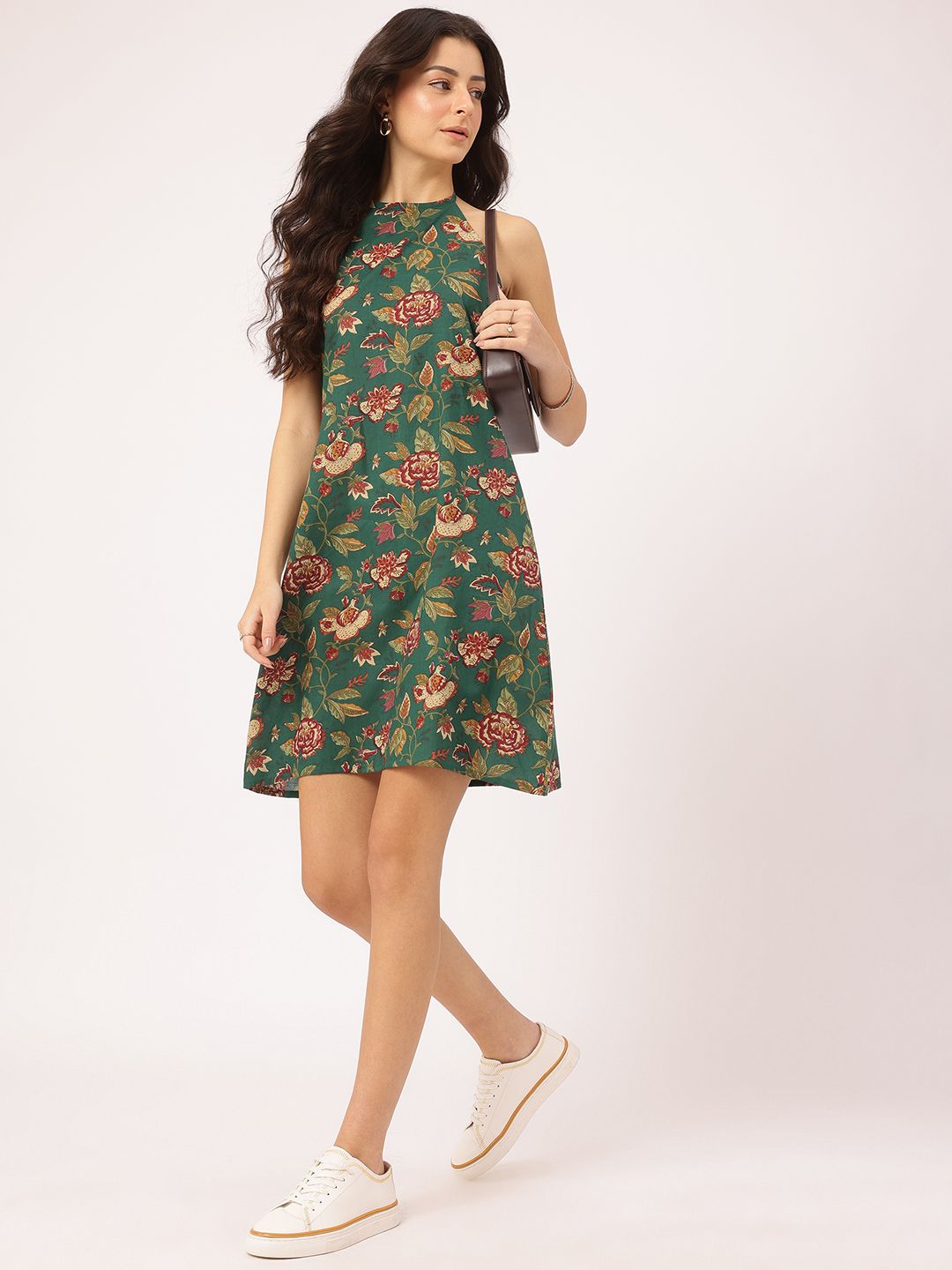 DressBerry Nature's Palette Halter Haul Cotton Cambric Dress