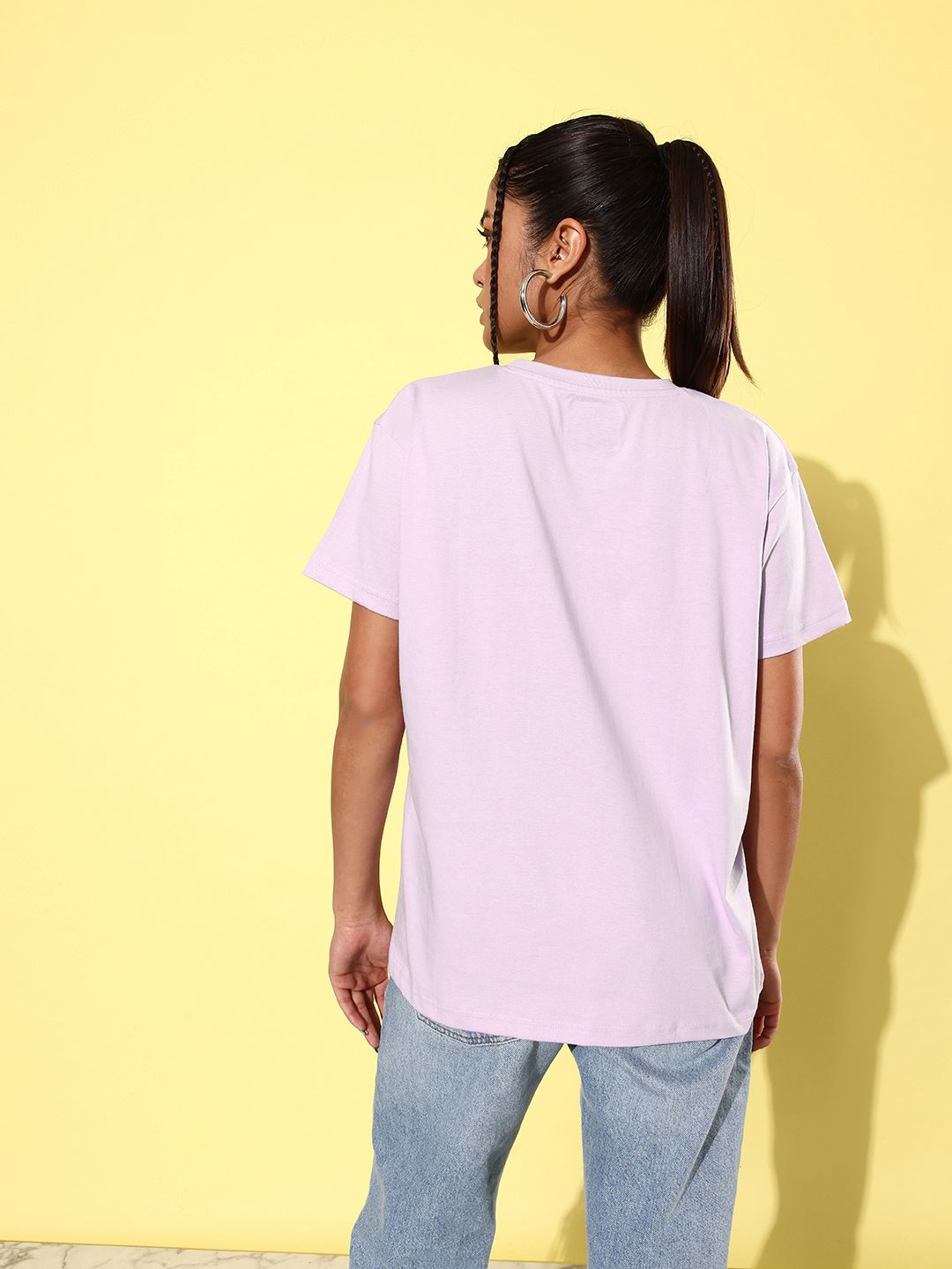 Difference of Opinion Women Printed Pure Cotton Boxy T-shirt