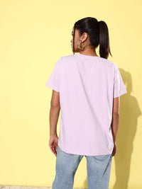 Difference of Opinion Women Printed Pure Cotton Boxy T-shirt