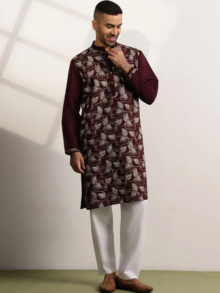 Anouk Men Ethnic Motifs Embroidered Regular Thread Work Kurta with Trousers