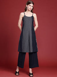 Anouk Women Striped Regular Kurta With Palazzos