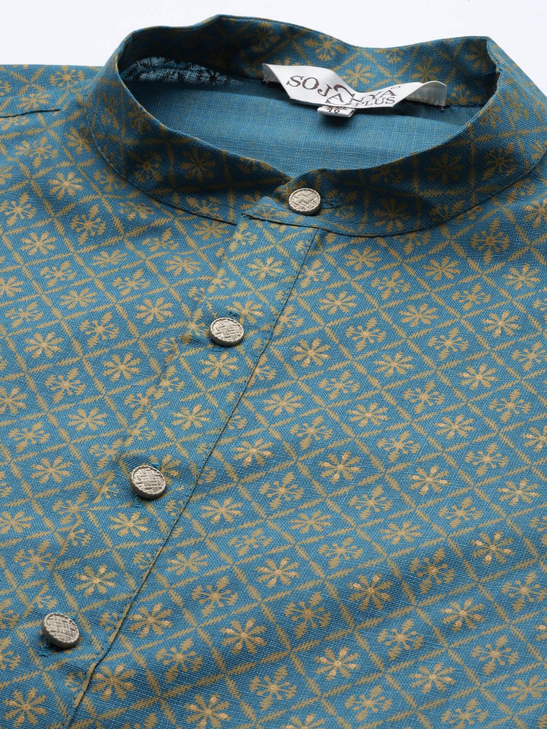 SOJANYA PLUS Lelaki Plus Size Motif Etnik Printed Kurta