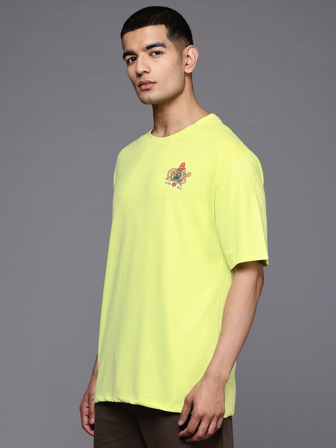 HRX by Hrithik Roshan Printed Drop-Shoulder Sleeves Relaxed Lifestyle T-shirt