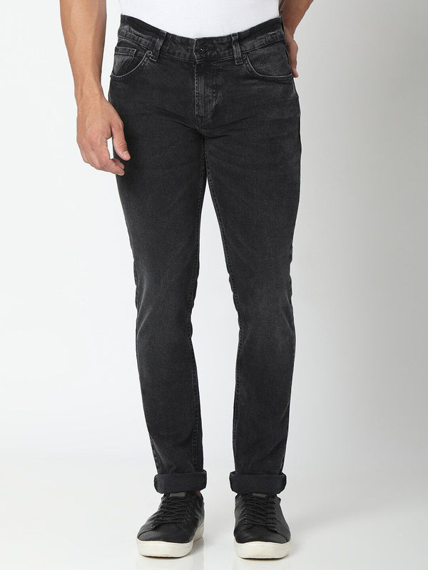 SPYKAR Men Black Slim Fit Low-Rise Jeans