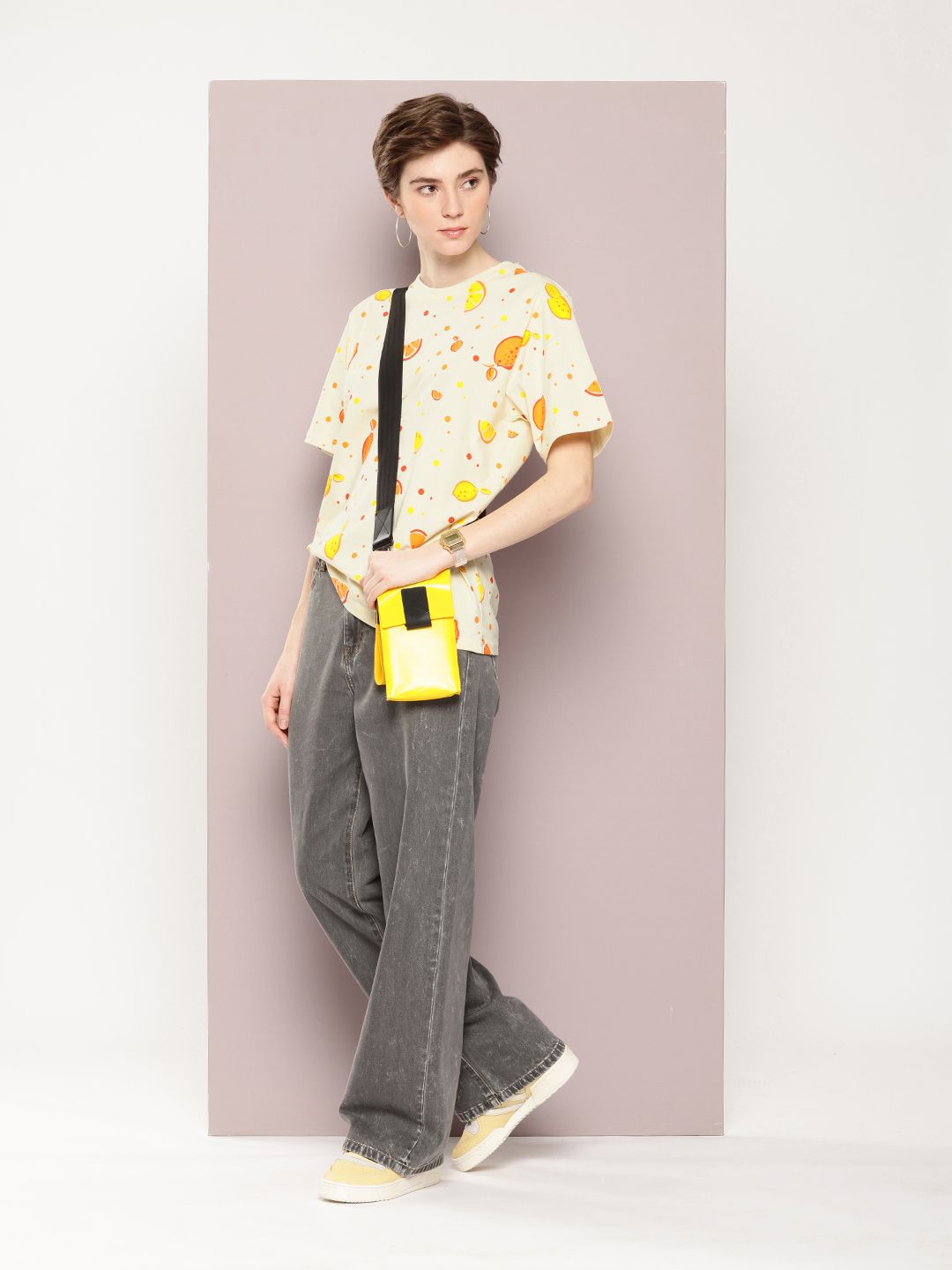 DILLINGER Printed Oversized Pure Cotton T-shirt