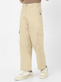 Urbano Fashion Men Loose Baggy Fit Solid Cargo Chino Pant with 6 Pockets Non-Stretchable