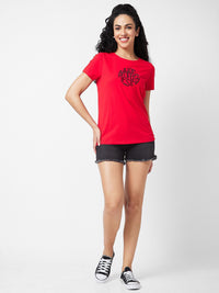 SPYKAR Typography Printed Round Neck Cotton T-shirt