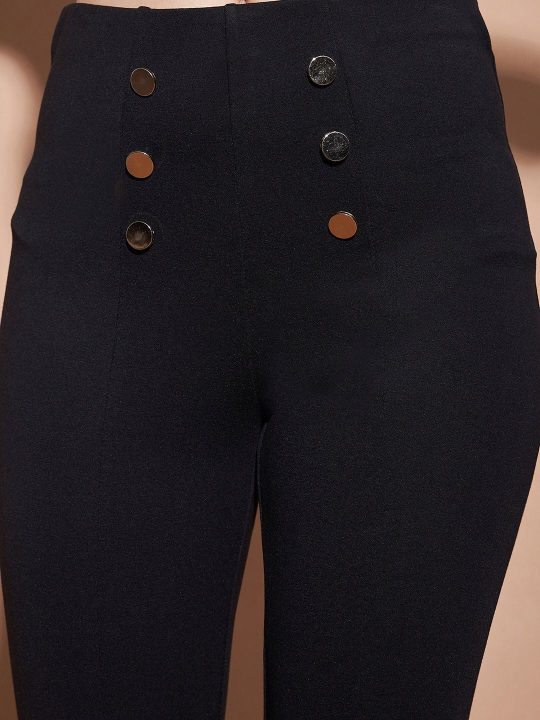 SASSAFRAS BASICS Women Flared Fit High-Rise Bootcut Trousers